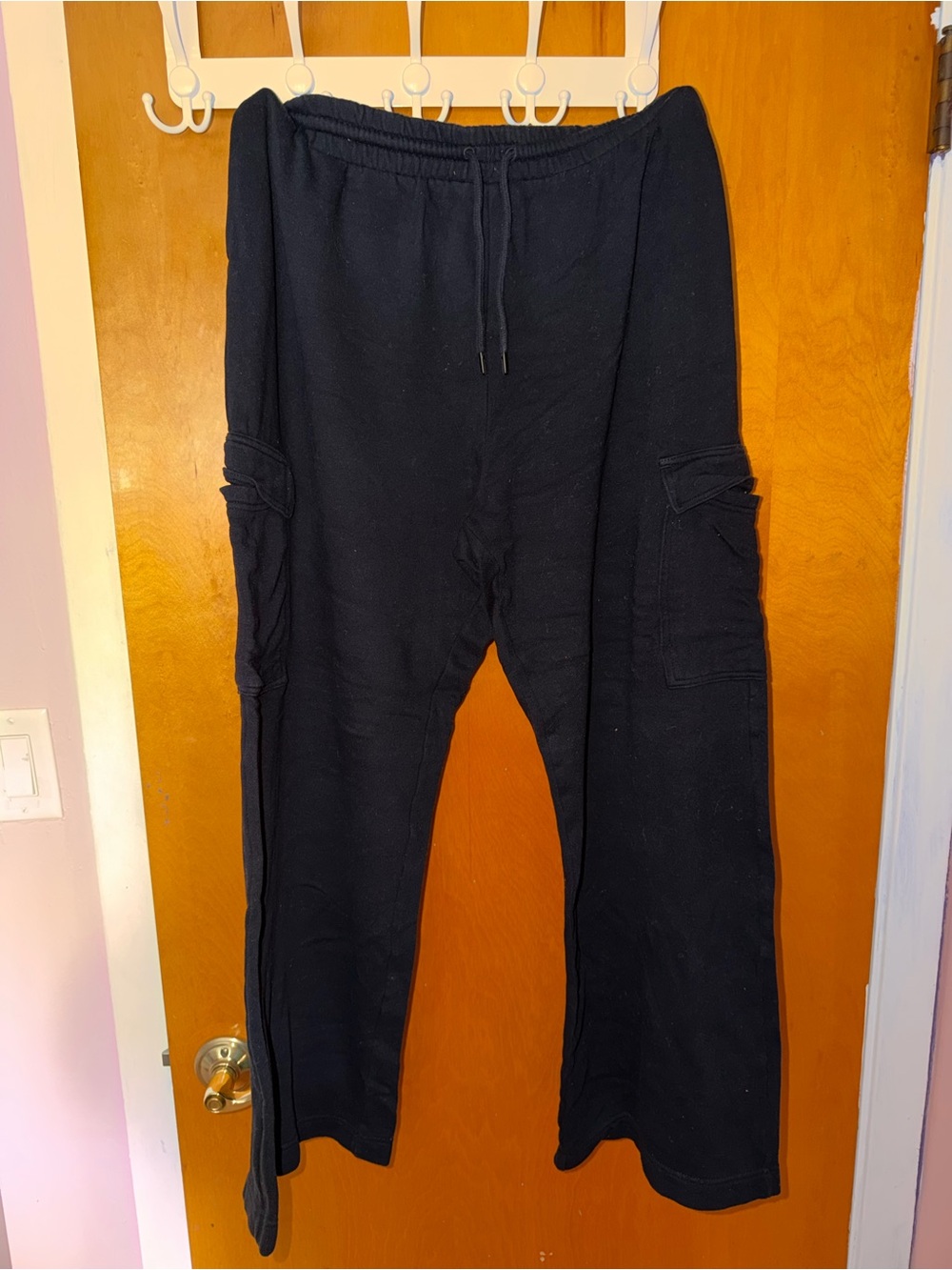 Old Navy Black Women's Cargo Track Joggers